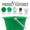 Colour Coded Plastic Bucket with Handle, 2 Gallon (10L) Household