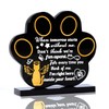 Cat Memorial Black Crystal Gifts Loss of Pet Bereavement Plaque Engraved with Paw Prints Gold Angel Cat Sympathy Remembrance In Memory of Cat Passed Away