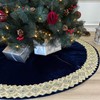 72-Inch Venetian Gilded Christmas Tree Skirt in Velvet with Gold