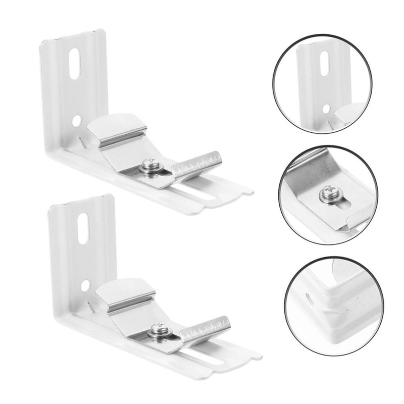 ABOOFAN 2pcs Vertical Blinds Mounting Brackets Shaped Curtain Fixing Clips
