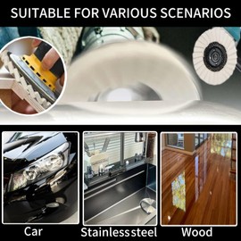 Wool Felt Flap Polishing Disc，Wool Polishing Wheel Disc Buffing Polishing, Angle Grinder Buffing Felt Flap Discs Polishing Wheel for Angle Grinder, Buffing Wheel for Metal, (4.5IN, 2, PCS)