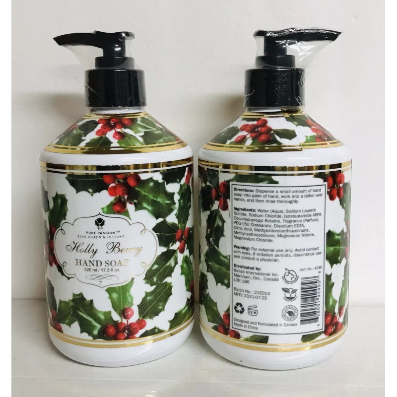 Pure Passion 2 Bottles Pure Passion ~ Holly Berry Moisturizing