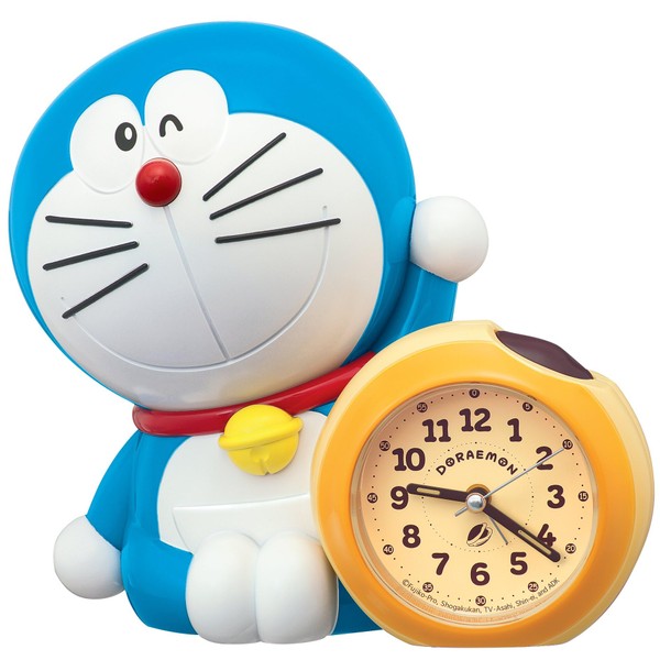 SEIKO JF387A Doraemon Clock Alarm Clock, Talking Alarm, 7.2 x