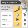 Ouvin Heavy Duty Shelf Brackets 6 inch 2 Pack Wall