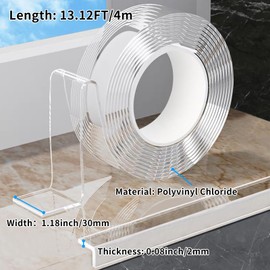 Clear Edge Protector Strip Sharp Edge Wrap Cover Tape,1.18 in x 13.12 FT,Self Adhesive Protective Bumper Guards for Cabinet Door Desk Glass Table Bed Furniture,Kitchen Countertop,Waterproof