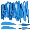 DLPRK Pack of 50 Plastic Arrow Feathering Rubber Feathers Plastic