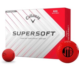 Callaway Golf Supersoft Matte Red Monogrammed Golf Balls - 2025 Model