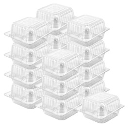 Axe Sickle Axe Sickle 150 Count Clear Plastic Hinged Take Out Containers Clamshell Takeout Tray Food Clamshell Containers Outside Diameter 5.3 x 4.7 inch for Dessert, Snacksetc, Cakes Slice, Cookies, Salads