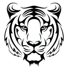 Fake Tattoo Tiger – Temporalis® | Temporäre Tattoos für Erwachsene – EU-zertifizierte Kosmetik, vegan & wasserfest – Hält 1 bis 2 Wochen [ Tigerkopf ]