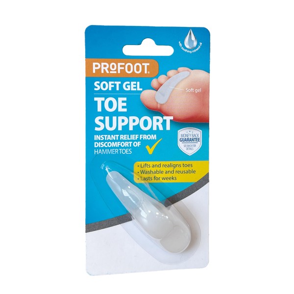 Profoot Toe Support -Cushions for Curled Toes and Hammer Toes Lifts and realigns - Pack of 2