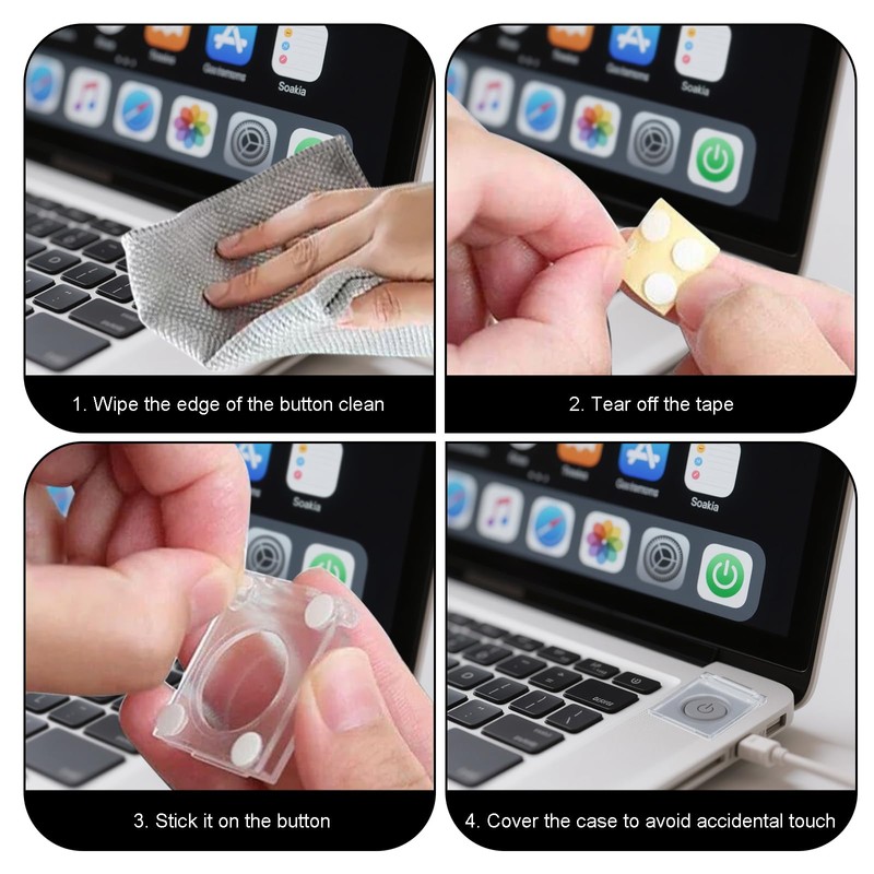 Square Switch Button Protective Cover Transparent Plastic Dust Protector Waterproof