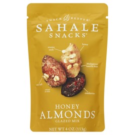 Sahale Snacks Honey Almonds Glazed Mix, 4 Ounces, 12 Count