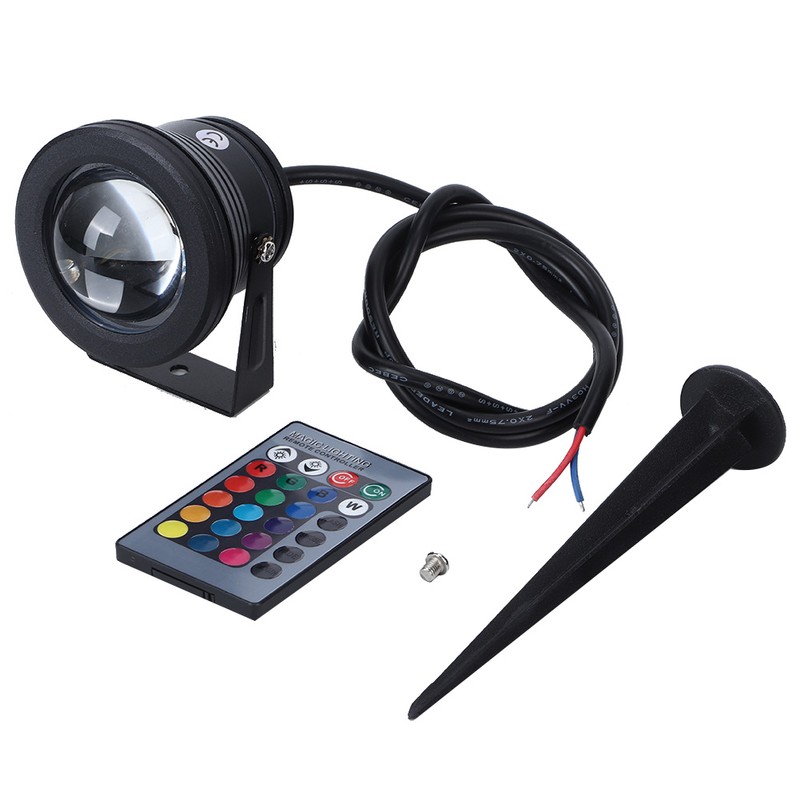 10W Landscape Light Waterproof Outdoors RGB LED Garden Lamp with