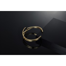 SHINYTE CATALINE Women's Gold Cuff Bangle Solid Brass Non Tarnish Minimalist Jewelry Everyday Bracelet Occasion, 7.25in-3, Brass, no gemstone