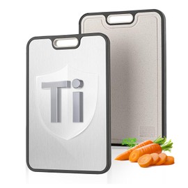 FIRE HIVE Kitchen Universal High Strength Pure Titanium & Platycodon PP Material Double sided cutting board,Suitable for non-toxic cutting boards with juice troughs for home and kitchen use