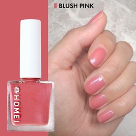 HoMei Nail Strengthener from Japan, Nail Hardener with Aloe Vera, Tea Tree Oil& Keratin for Healthy 5-in-1 Nail Solution Including Base Coat, Nail Color, Hardener, Top Coat & Nail Care, Blush Pink