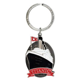 Shamrock Gift Co. Titanic 1912 Metal Key Ring, White, One Size, White