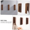 CAXUSD 1pc Solid Wood Over Door Coat Hanger Mounted Hooks