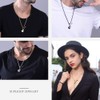 Suplight Platinum Silver Guitar Necklace for Men Boy Rock Music