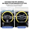 Frani Nappa Leather Steering Wheel Cover,Universal Fit 15 Inch-Premium Non-Slip