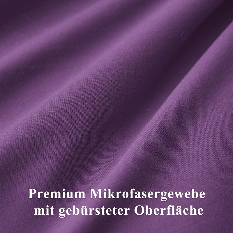 Aisbo Pillowcase, 80 x 80 cm, Set of 2, Purple,