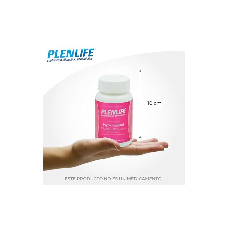 Plenlife Myo Inositol Vitamina Semilla Arroz Cápsulas