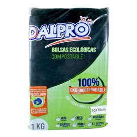 Dalpro Bolsa Negra Para Basura  50x70 Cm Oxobiodegradable 100 Pzas