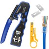 CHZHLM RJ45 Crimp Tool Kit All in One Pass Through