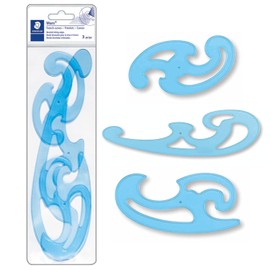 Staedtler Mars 571 57140WP - Juego de 3 formas de curvas francesas