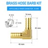 ERGAOBOY Pack of 5 16 mm Brass 90 Degree Angle