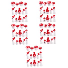 Kisangel 5sets Resin Mini Mushrooms Hard Non-deforming Perfect for Outdoor Decor and DIY Scenery 14pcs*5