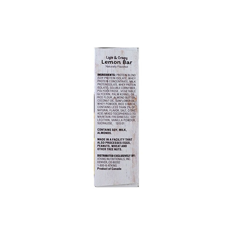 Atkins Snack Light Crispy Lemon Bar, 5 Little Bars (Pack