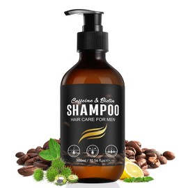 Caffeine & Biotin Shampoo 10.56 fl oz(Pack of 1), Hair Growth Shampoo with Caffeine, Castor Oil, Peppermint Extract | Promotes Natural Hair Growth and Thickness, Energizes Scalp.