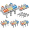 PHITUODA 4Pcs DIN Rail Terminal Blocks 28-12AWG Quick Wiring Cable