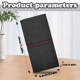 WisePoint Mens Wallet, Slim PU Leather Men’s Wallet Bifold Wallet for Men, Minimalist Credit Card Holder Wallet with 10 Card Slots, 3 Cash Slots and 3 Bill Pockets (Black)