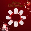 Vokupoga Christmas Short Press on Nails French Tip Fake Nails