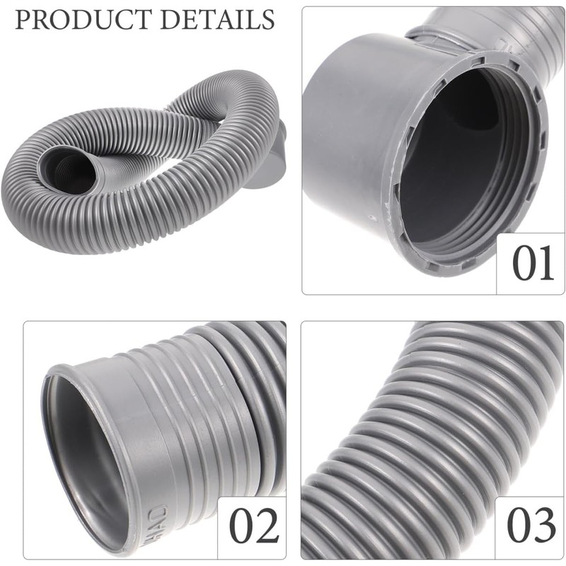 COOLHIYA Flexible Bathtub Drain Pipe Plastic Tub Drain Accessory for