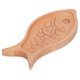 Agatige Serving Trays and Platters, Fish‑shaped Wooden Serving Plate Board for Fish Dish, Fruit Dessert Sushi Cheese Snack, 25 x 12 x 2cm