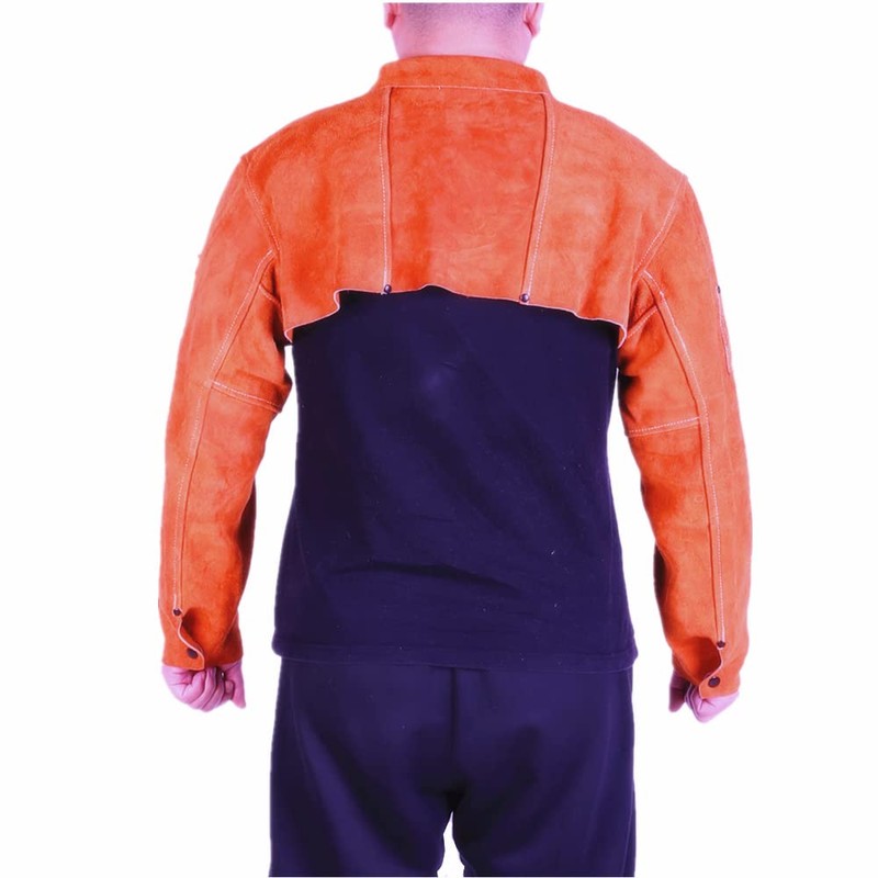 EULANGDE Premium Heat Resistant Leather Welding Cape Sleeve,Adjustable Cuffs, Adjustable