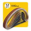 1 x 42 Inch 120 Grit Sanding Belt | Premium