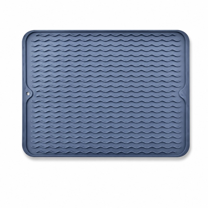 Silicone Dish Drying Mat for Kitchen Counters – Heat-Resistant Drip