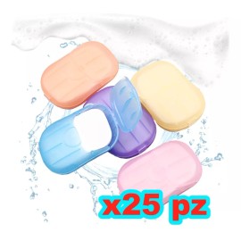 Vanella Paquete 25 Pz Jabón De Viaje Laminas De Papel Calidad