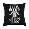 Jelly Bean Funny Candy Cute Snack Throw Pillow