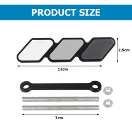 CGEAMDY Car Radiator Grille Insert Trim, 3 Colours Radiator Grille Badge Emblem Car Styling Accessories Radiator Grill Badge Emblem Decoration Logo for Car Truck Tag (Black)