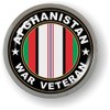 Afghanistan War Veteran 3D Domed CAR Emblem Badge Sticker Chrome