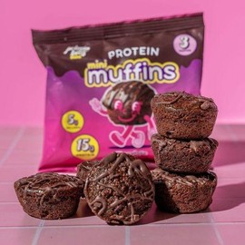 Chocolate Fudge Prime Bites Protein Mini Muffins - 15g Protein, Low Sugar, 5g Collagen