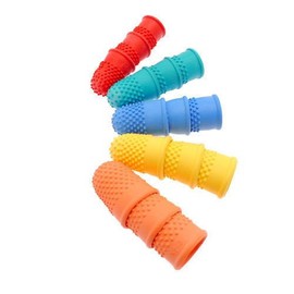 Pack of 5 Assorted Rubber Thimbles Thimblettes Thimblette Sizes 00 0 1 2 & 3