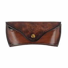 Tourbn TOURBON Unisex Deluxe Leather Glasses Case Hard Sunglasses Storage Box, Brown#1