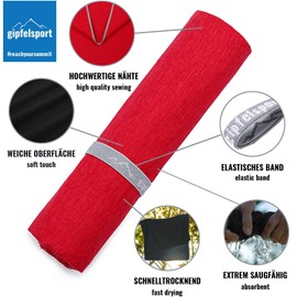 Microfibre Towel Set - for Sauna, Fitness, Sports, Beach Towel, Sports Towel, Red Brush XL: 180 x 80 cm