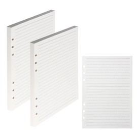2 Packs A5 Refills Paper 160 Sheets, 6 Hole A5 Insert Refillable Paper Punched Paper Refill Pad, Loose-Leaf Planner Inserts A5 Paper for Ring Binder Notebook, 100gsm, 14.2x20.9cm, Lined